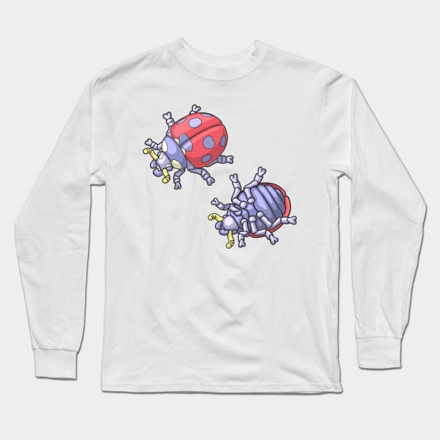 Ladybug Ladybird Beetle Illustration Long Sleeve T-Shirt by taylorcustom